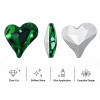 Tilted Heart | clear glass rhinestones | glass rhinestones high quality glass rhinestones |