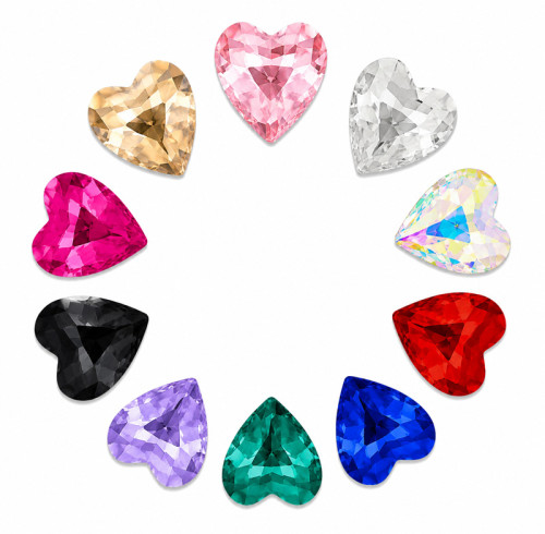 Heart | clear glass rhinestones | glass rhinestones high quality glass rhinestones |