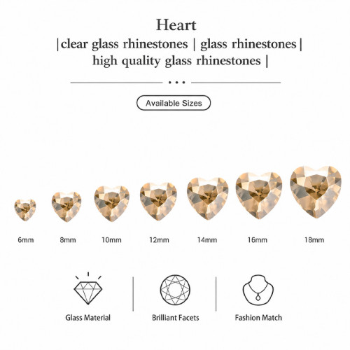 Heart | clear glass rhinestones | glass rhinestones high quality glass rhinestones |