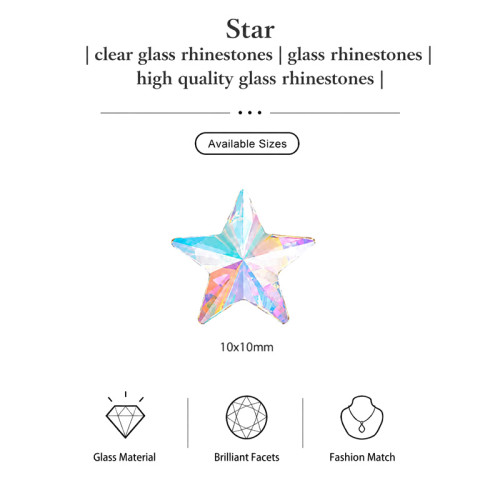 Star | clear glass rhinestones | glass rhinestones high quality glass rhinestones |