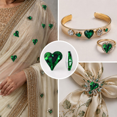 Tilted Heart | clear glass rhinestones | glass rhinestones high quality glass rhinestones |