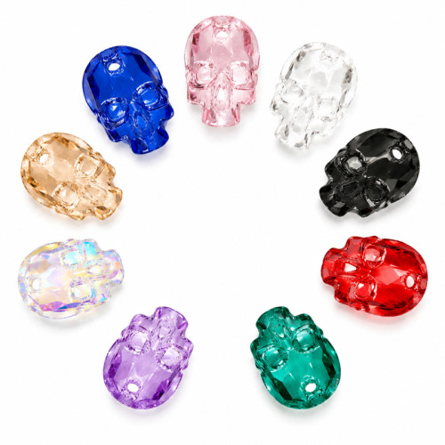 G&J Wholesale Skull Glass Sew-On Stone