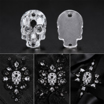 G&J Wholesale Skull Glass Sew-On Stone