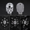 G&J Wholesale Skull Glass Sew-On Stone