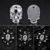 G&J Wholesale Skull Glass Sew-On Stone