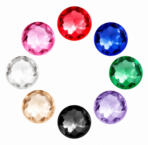 Oval Chamfered Acrylic Rhinestones for Garments, Shoes and Bags