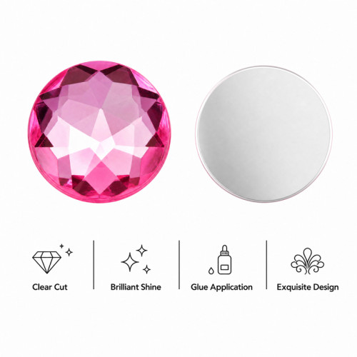 Oval Chamfered Acrylic Rhinestones for Garments, Shoes and Bags