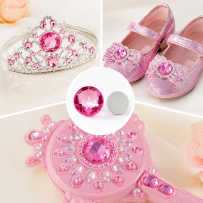 Oval Chamfered Acrylic Rhinestones for Garments, Shoes and Bags