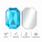 Rectangle Chamfered Acrylic Rhinestones for Garments, Shoes and Bags