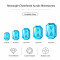 Rectangle Chamfered Acrylic Rhinestones for Garments, Shoes and Bags
