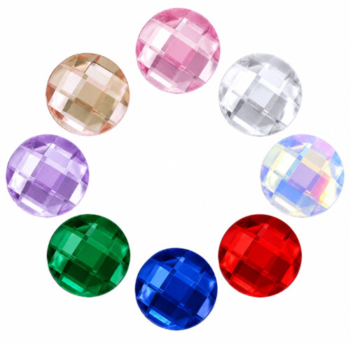 Round Cabochon Acrylic Rhinestones