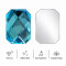 Rectangle Cabochon Acrylic Rhinestones
