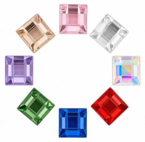 Square Cabochon Acrylic Rhinestones