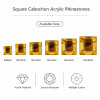 Square Cabochon Acrylic Rhinestones