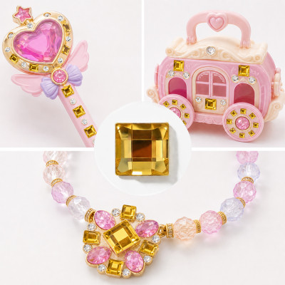 Square Cabochon Acrylic Rhinestones