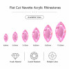 Flat Cut Navette Acrylic Rhinestones
