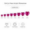 Flat Cut Heart Acrylic Rhinestones