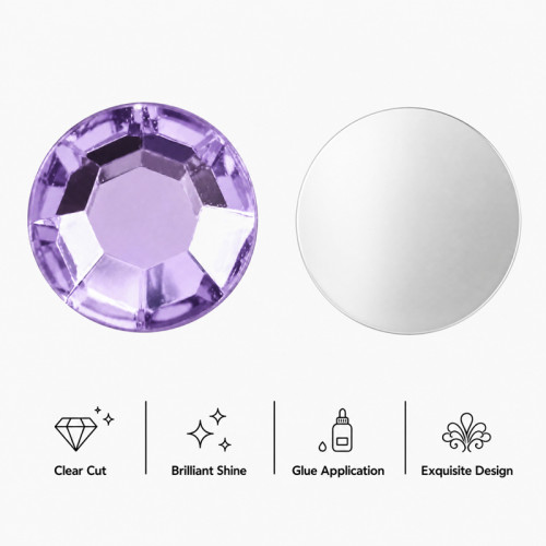 Flat Cut Square Acrylic Rhinestones