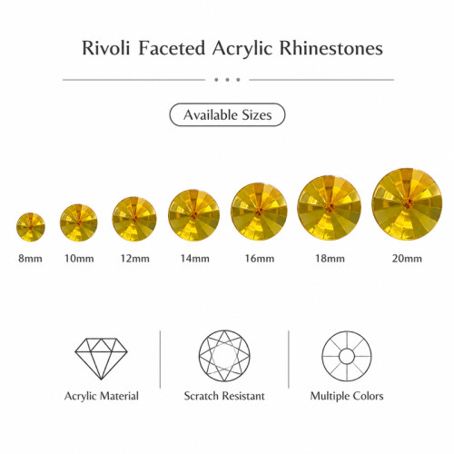 Rivoli Faceted Acrylic Rhinestones