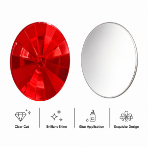 Oval Rivoli Faceted Acrylic Rhinestones