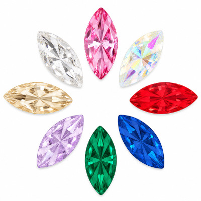 Wholesale Navette Pointed Back Acrylic Rhinestones