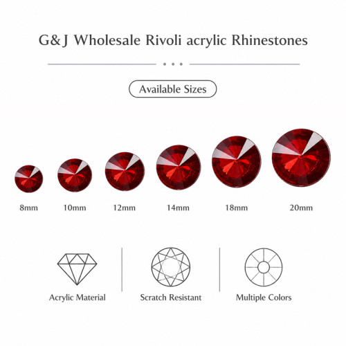 Wholesale Rivoli Pointed Back Acrylic Rhinestones
