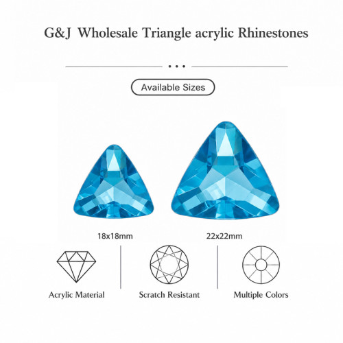 Wholesale Triangle Pointed Back Acrylic Rhinestones