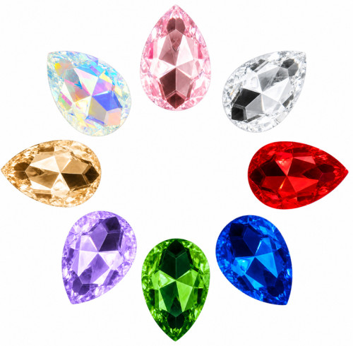 Wholesale Tear Drop Pointed Back Acrylic Rhinestones