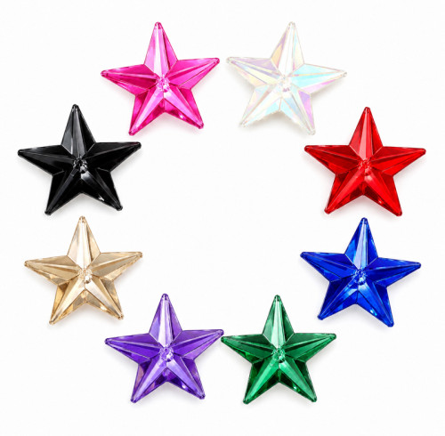 Star Flat Back Acrylic Rhinestones for Garments, Shoes and Bags