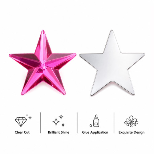 Star Flat Back Acrylic Rhinestones for Garments, Shoes and Bags