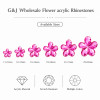 Flower Flat Back Acrylic Rhinestones for Garments, Shoes and Bags
