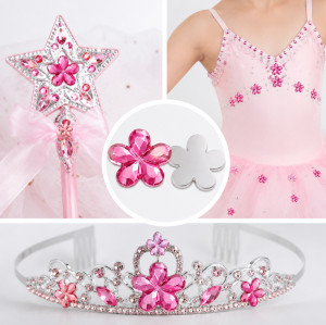 Flower Flat Back Acrylic Rhinestones for Garments, Shoes and Bags