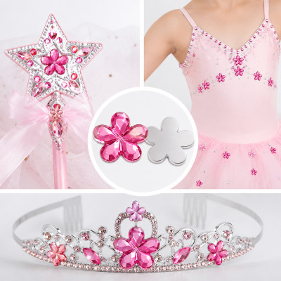 Flower Flat Back Acrylic Rhinestones for Garments, Shoes and Bags