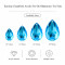 Tear drop Chamfered Acrylic Sew-On Rhinestones Two-Hole