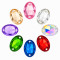 Oval Chamfered Acrylic Sew-On Rhinestones Two-Hole