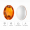 Oval Chamfered Acrylic Sew-On Rhinestones Two-Hole