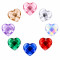 Heart Cabochon Acrylic Sew-On Rhinestones Two-Hole