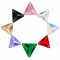 Triangle Faceted Acrylic Rhinestones Three-Hole