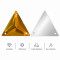 Triangle Faceted Acrylic Rhinestones Three-Hole