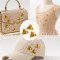 Triangle Faceted Acrylic Rhinestones Three-Hole