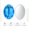 Oval Shell Faceted Acrylic Sew-On Rhinestones Two-Hole
