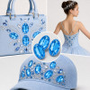 Oval Shell Faceted Acrylic Sew-On Rhinestones Two-Hole