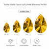 Teardrop Satellite Faceted Acrylic Sew-On Rhinestones Two-Hole