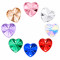 Heart Satellite Faceted Acrylic Sew-On Rhinestones Two-Hole