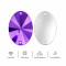 Oval Shell Faceted Acrylic Sew-On Rhinestones Two-Hole