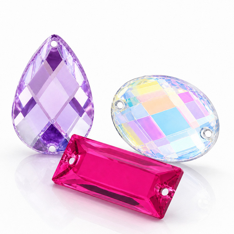 Wholesale 2 Hole Sew-on Rhinestones