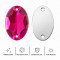 Oval Resin Rhinestones | Two-Hole Sew-On | Apparel & Bridalwear |