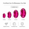 Oval Resin Rhinestones | Two-Hole Sew-On | Apparel & Bridalwear |