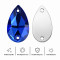 Tear Drop Resin Rhinestones | Two-Hole Sew-On | Apparel & Bridalwear |