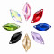 Leaf Shape Resin Rhinestones | Two-Hole Sew-On | Apparel & Bridalwear |